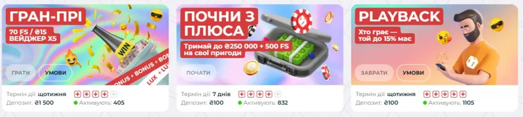 Особливості бонусів казино First